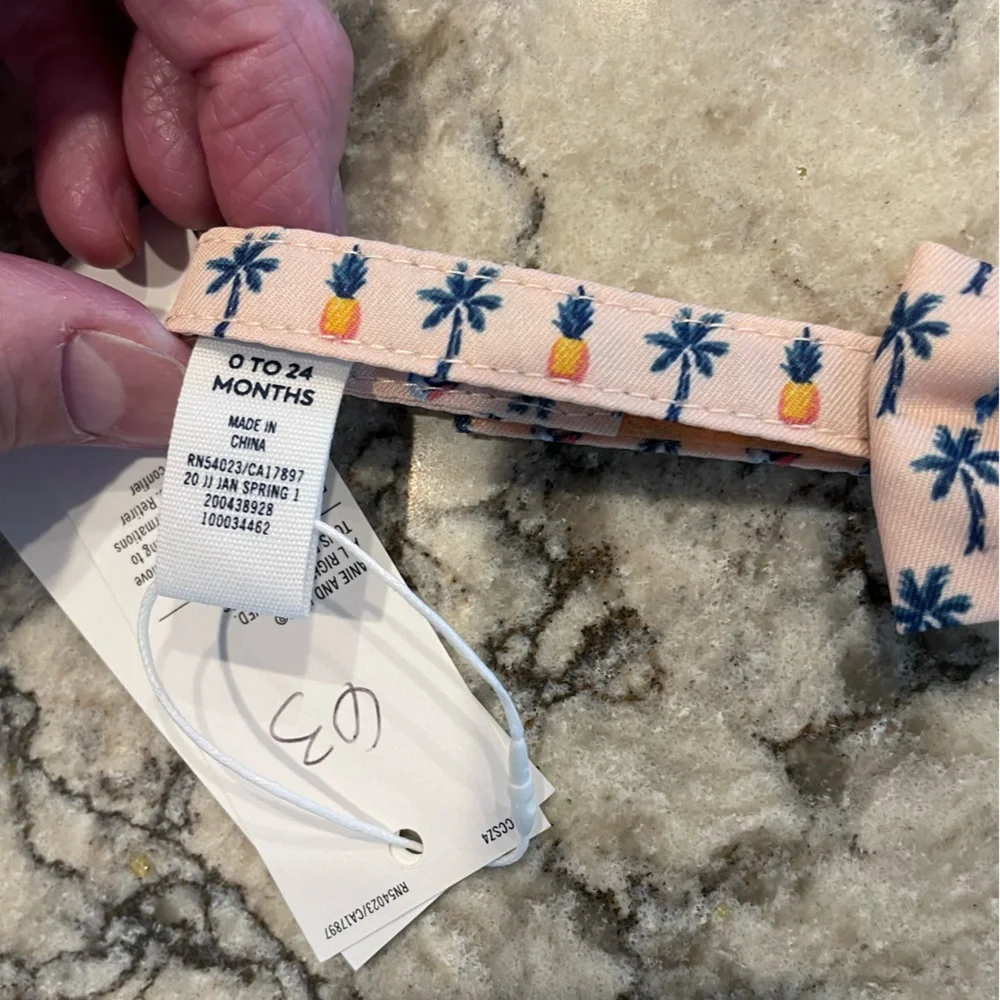 Janie and Jack Pineapple Print Belt